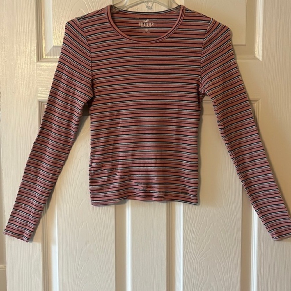 Hollister striped long sleeve size medium